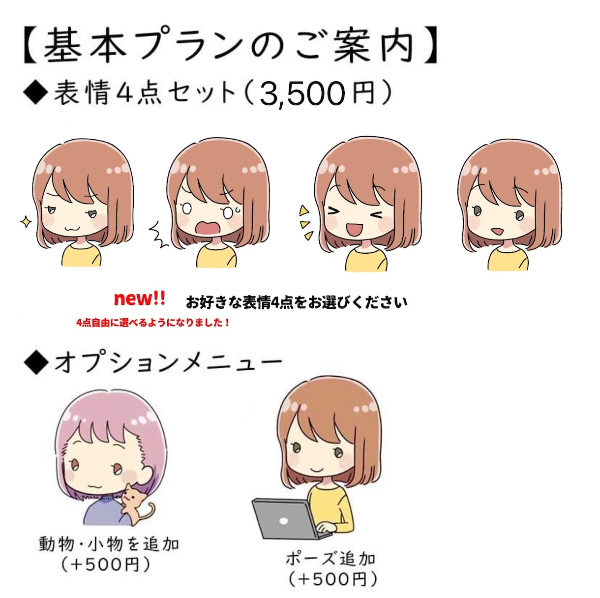 ブログ吹き出しにぴったり！表情アイコン描きます ◎修正無制限◎コミカル可愛い◎SNS・配信にもぴったり！ イメージ2