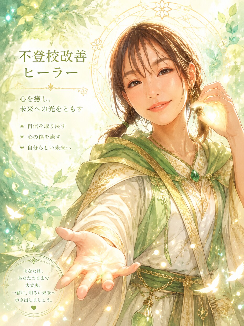 本来のお子様に戻し不登校を克服しお手伝いを致します 本来のあなたを呼び覚まし、人生の流れを変えるセッションです。 イメージ5