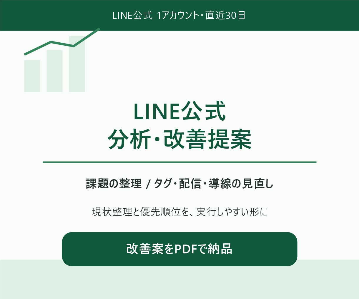 LINE公式の現状を分析し改善提案にまとめます タグ・配信・導線の課題をPDFで整理 イメージ1