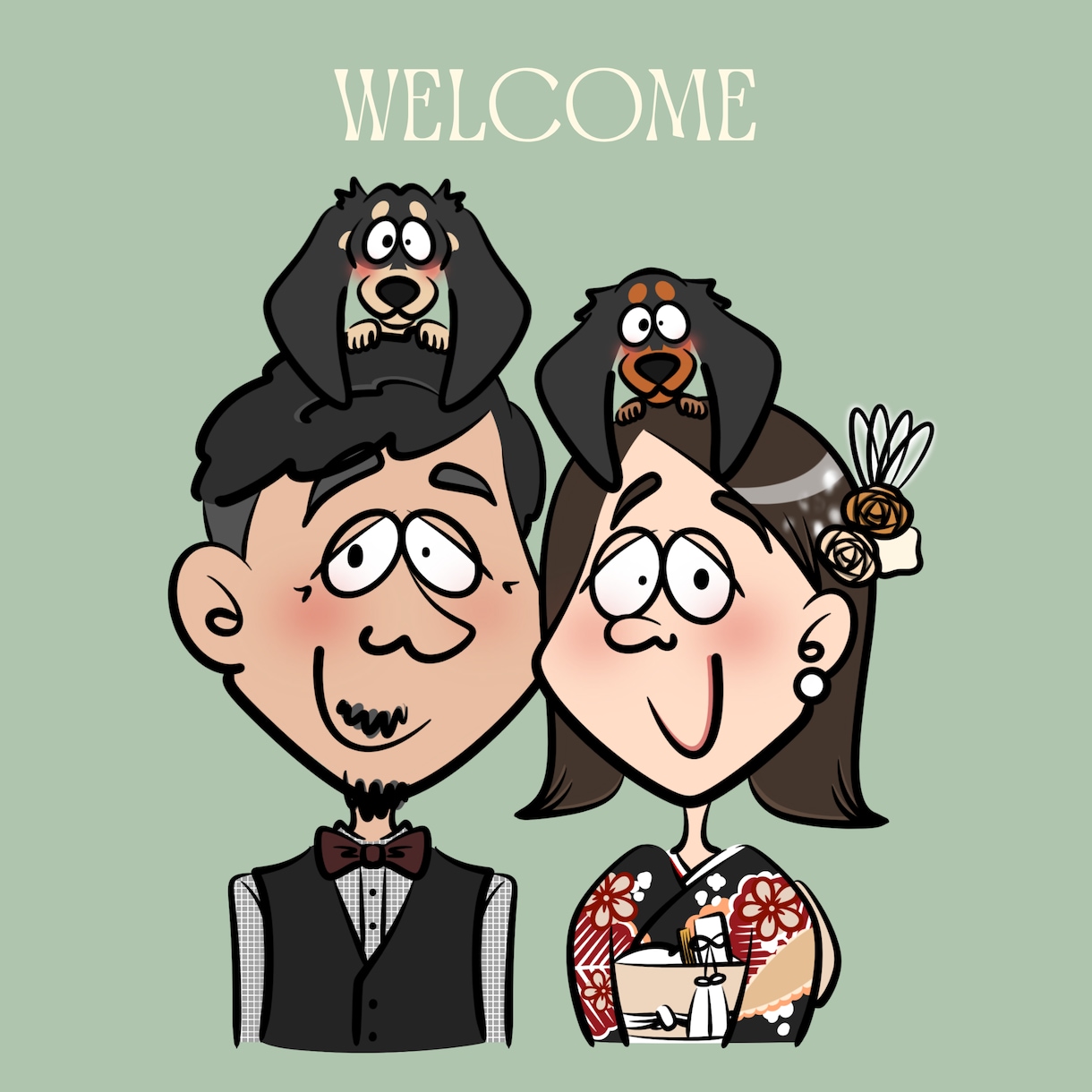 ウェルカムボード描きます 結婚式に華が咲くポップタッチのイラスト イメージ4