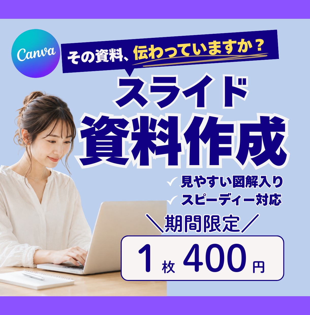 Canvaで一目で伝わる！スライド資料作成致します Canvaでセミナースライド講座スライドを作成　お手頃価格 イメージ1