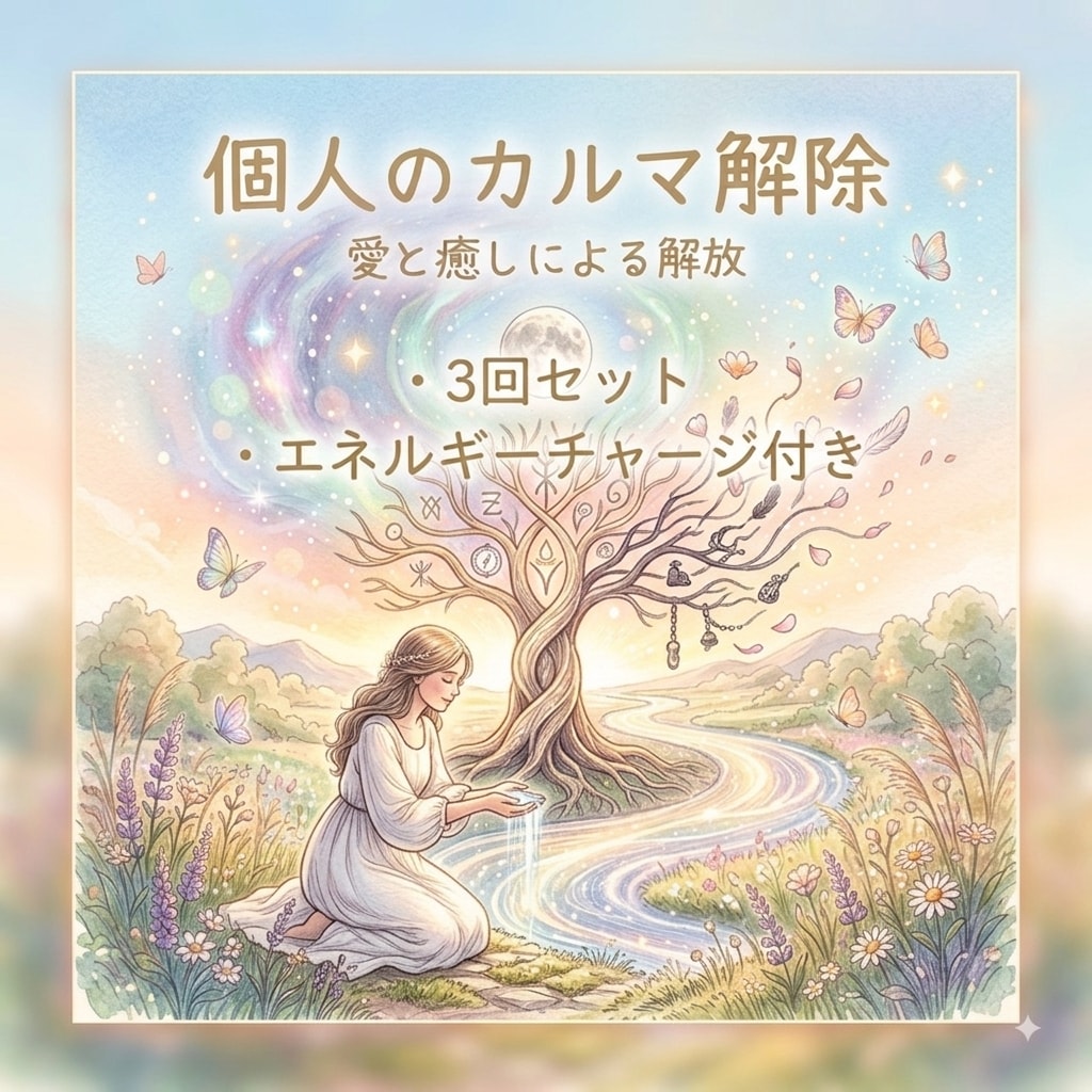 個人のカルマ解除３回⭐️エネルギーチャージ付きます ⭐️一度解放されたカルマは戻らないように出来ています⭐️ イメージ1