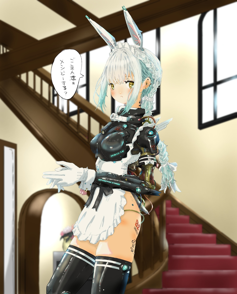 イラスト　アイコン制作いたします お客様のお顔でメカ風アイコン制作出来ます イメージ3