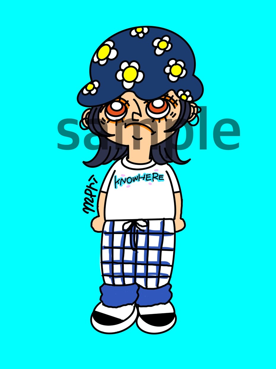 ちょっと不機嫌なお顔の似顔絵描きます ポップでカラフルなイラスト☆★ イメージ2