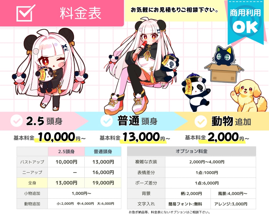 かわいいちびキャラ！イラストオーダー承ります SDキャラ、立ち絵、スタンプ等…幅広く対応いたします！ イメージ2
