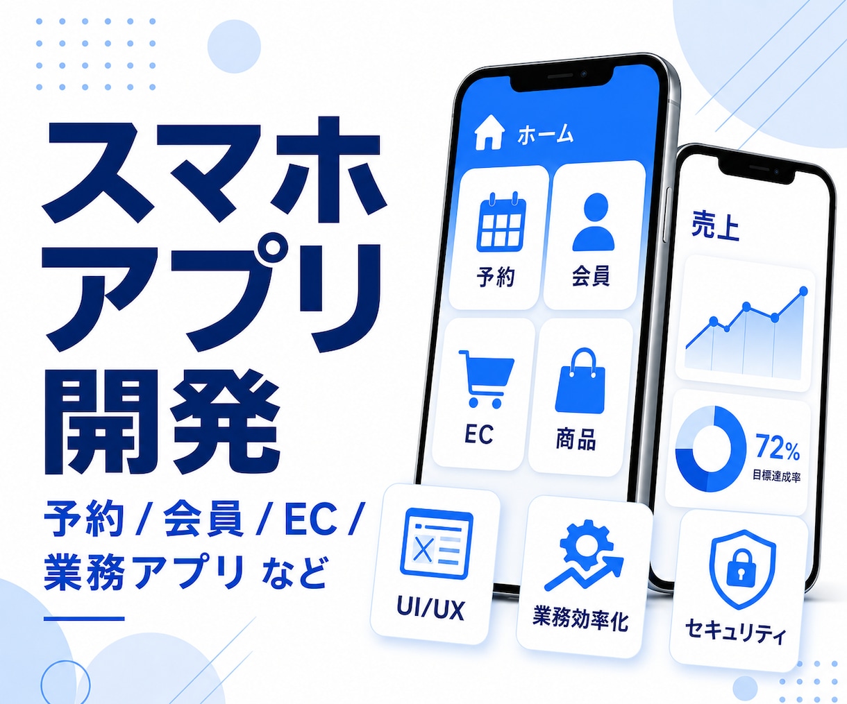 スマホアプリを作成します iOS/Android対応。決済やAIの導入も対応。 イメージ1
