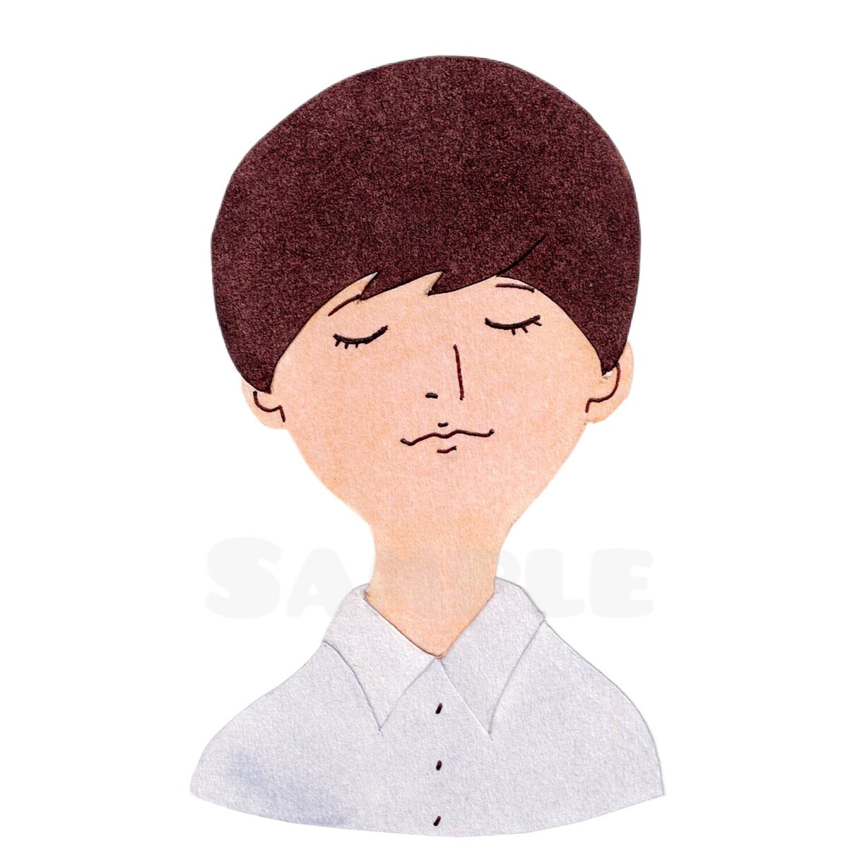 オーダーメイド☆アイコン用イラストを作ります ペーパーアート風イラストで個性を！名刺、グッズにも♪ イメージ4