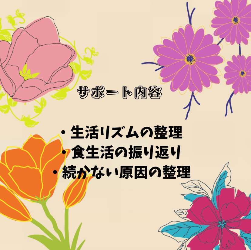 続かない生活改善をサポートします 「やろうと思っても続かない」そんな状態を整理しましょう！ イメージ2