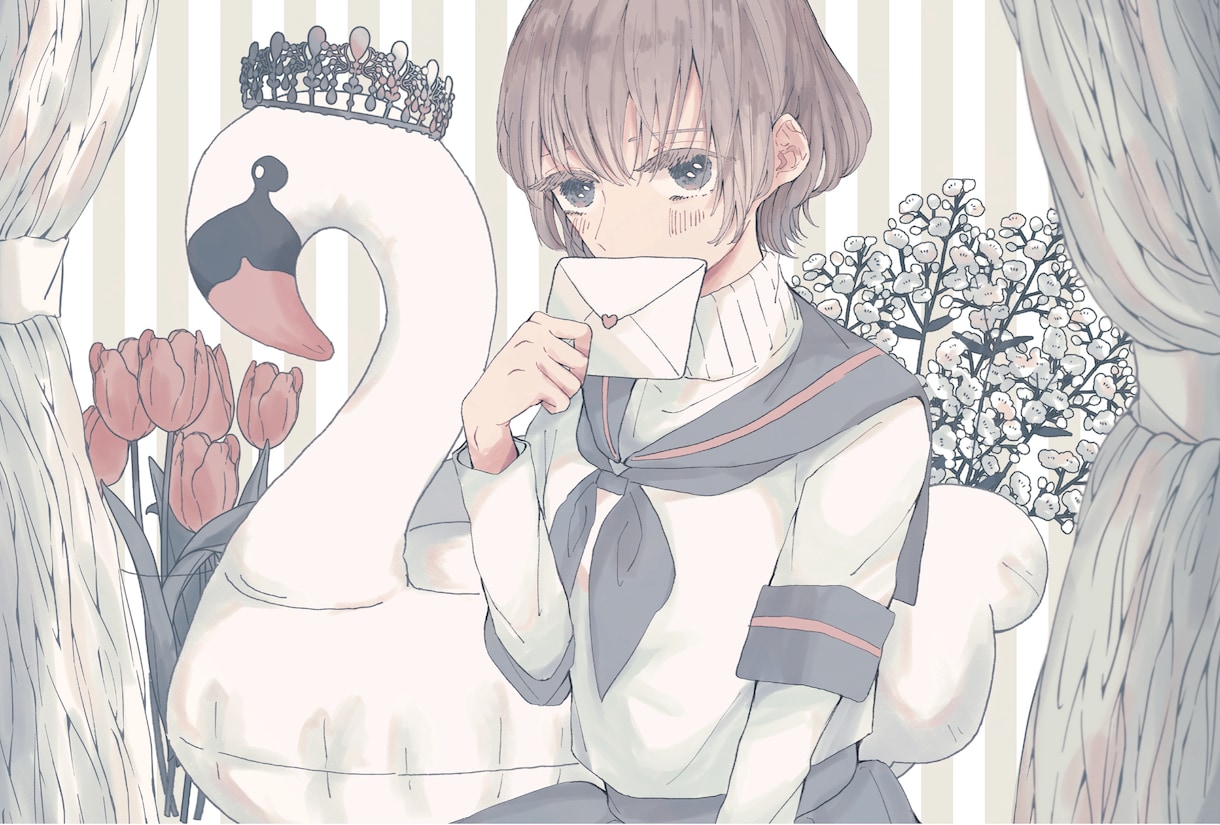 商用利用OK！可愛い女の子のイラストを描きます 高画質、アスペクト比など柔軟に対応します！ イメージ2