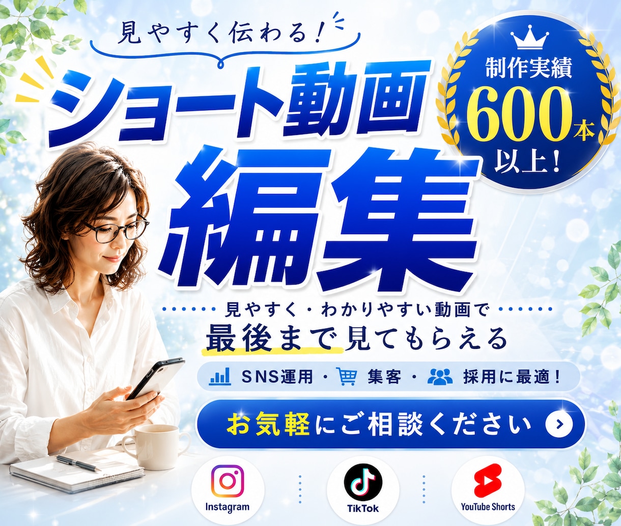 見やすいSNSショート動画編集します TikTok・Instagram・YouTubeショート イメージ1