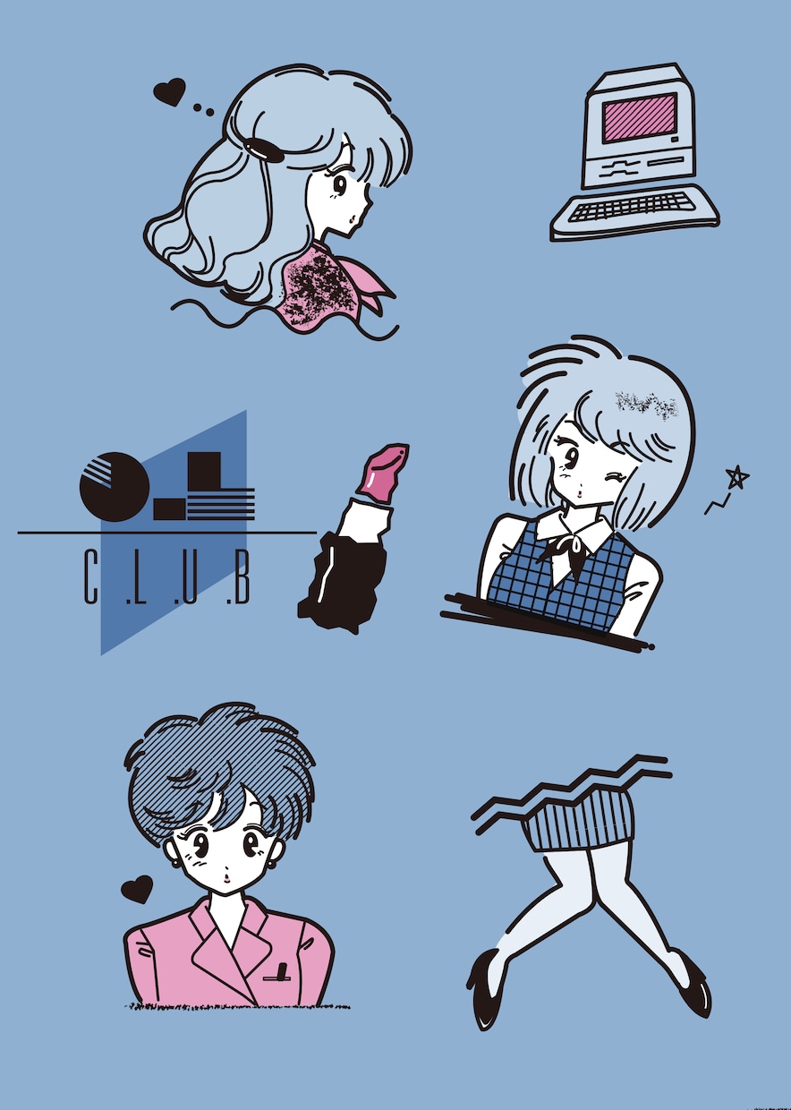 オーダーメイド90sレトロイラスト描きます なんでもご相談ください！オーダーメイド可能！ イメージ1