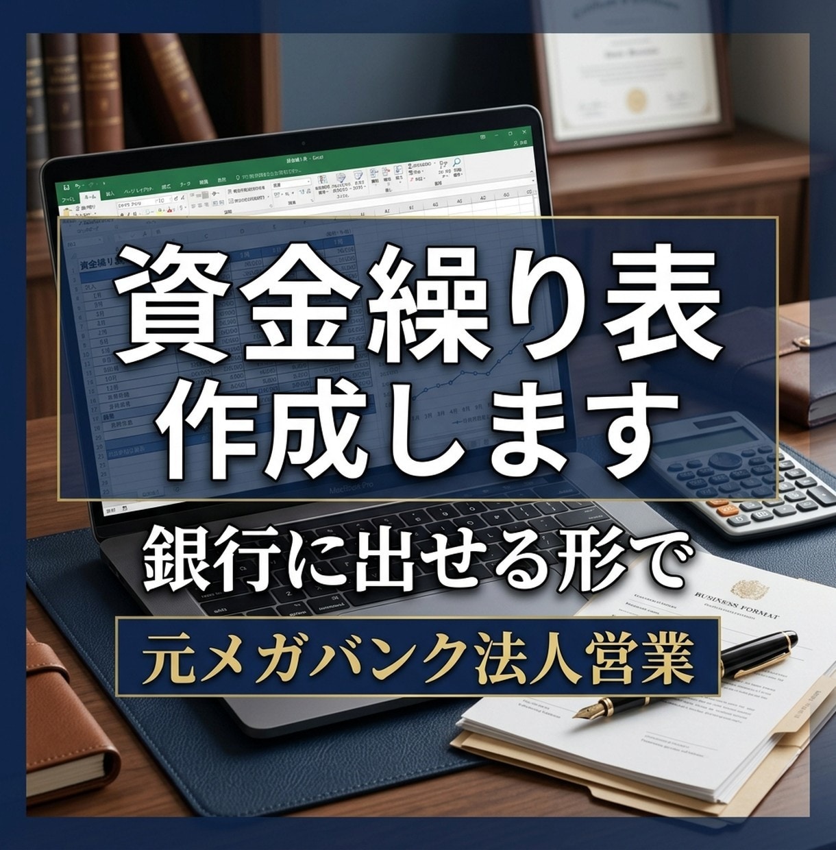元メガバンク行員が銀行に出す資金繰り表を作成します 実績と12ヶ月予測をExcelで。銀行が読みやすく整えます イメージ1