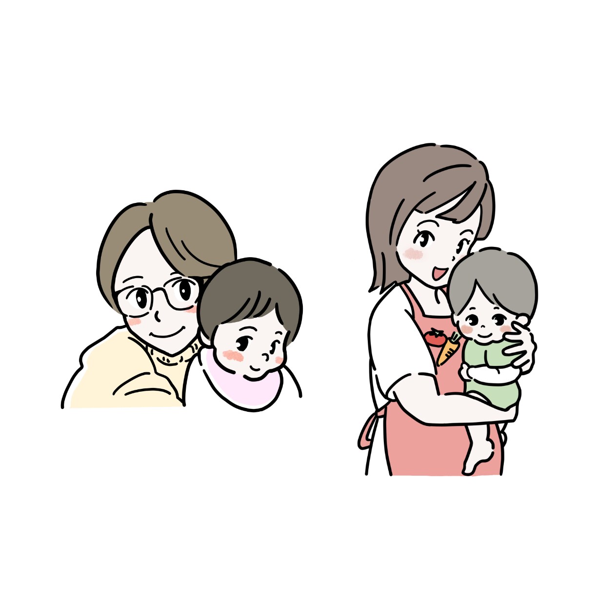 シンプル☆赤ちゃん、お子様、家族のイラストかきます カラー、線画対応可 ／ アイコン ご記念、グッズなどに！ イメージ4