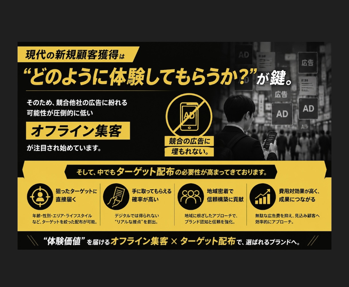 個人経営アナログマーケターがビラ配り代行承ります 個人店様に選ばれるターゲットビラ配り代行で効果的に新規集客 イメージ2