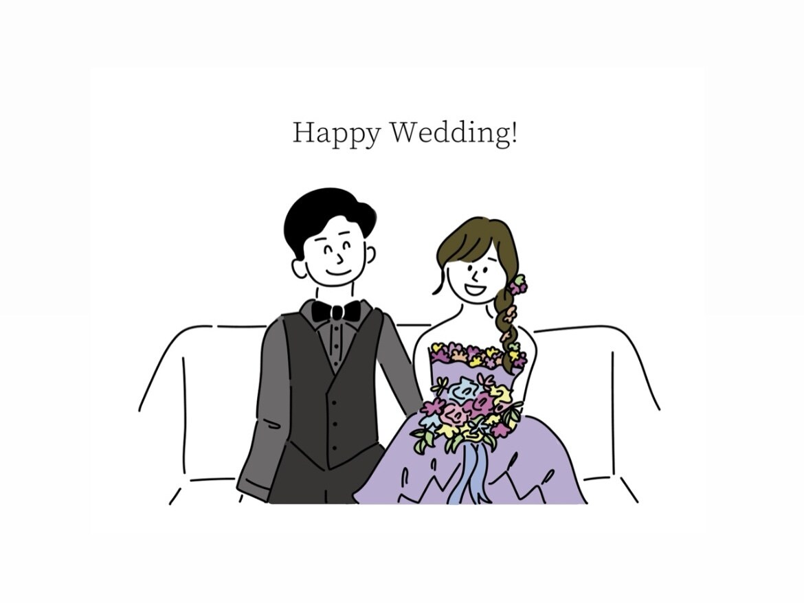 カップルイラスト描きます 想い出を彩るウェディングボードや記念日に♡ イメージ6