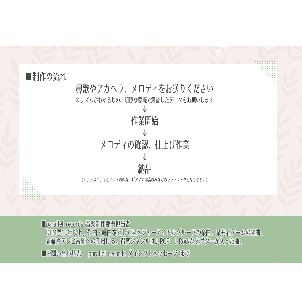 メジャー作曲家が鼻歌やメロディから伴奏を作ります オリコン上位、テレビタイアップ、ゲーム採用の作曲家が伴奏制作 イメージ2