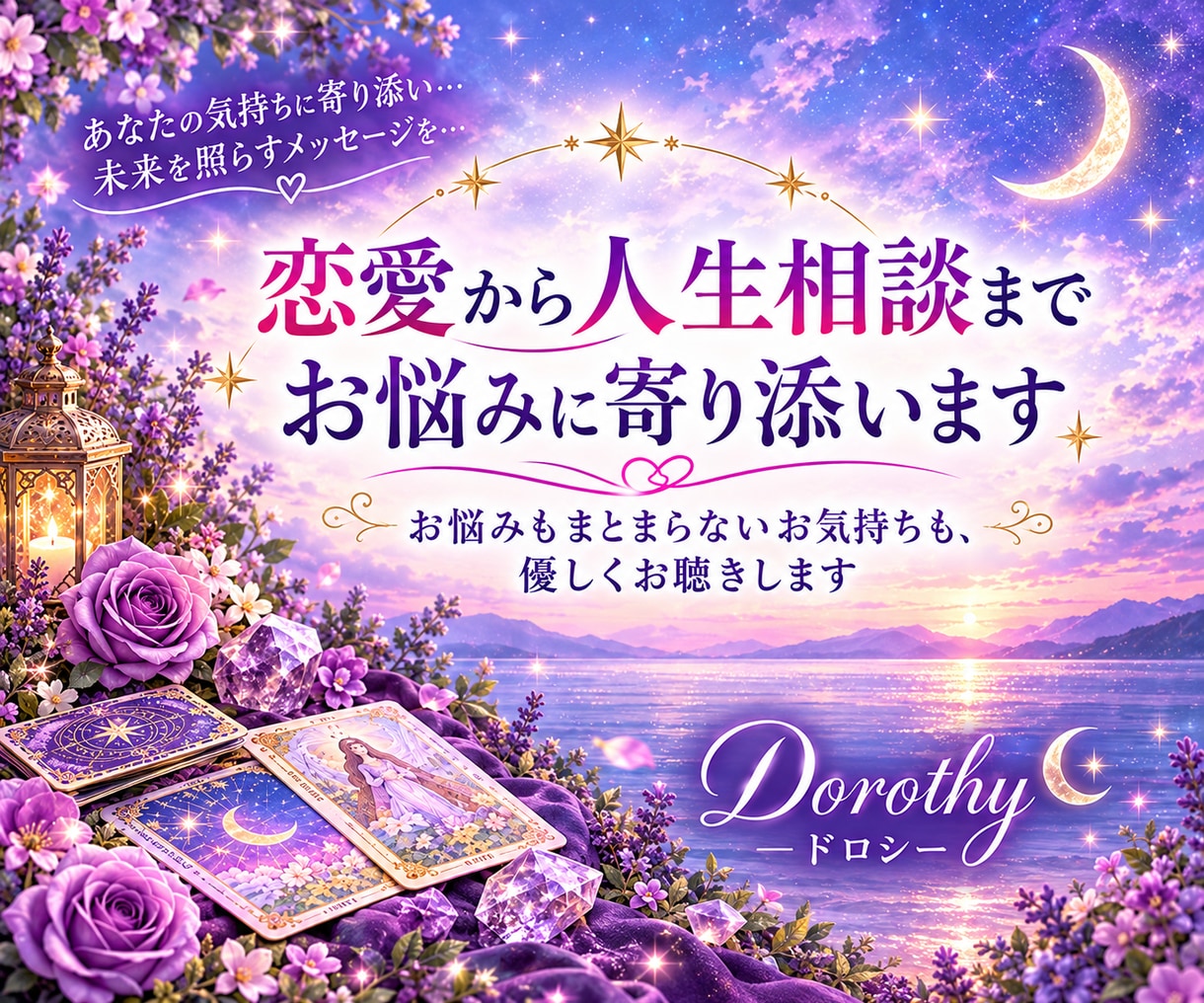 恋愛から相談まで優しく寄り添い鑑定します 相手の本音を読み解き、貴女の心に希望を届けます イメージ1