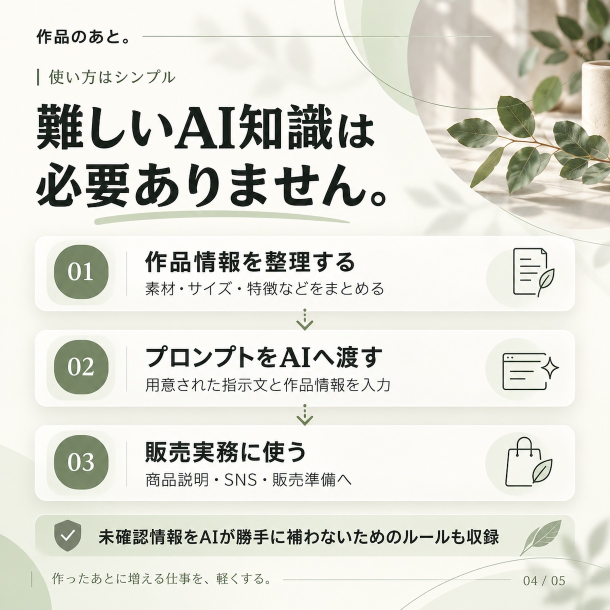 ハンドメイド作家のAI販売時短キットを届けます 作品完成後の販売作業を、AIとテンプレートで軽く イメージ4