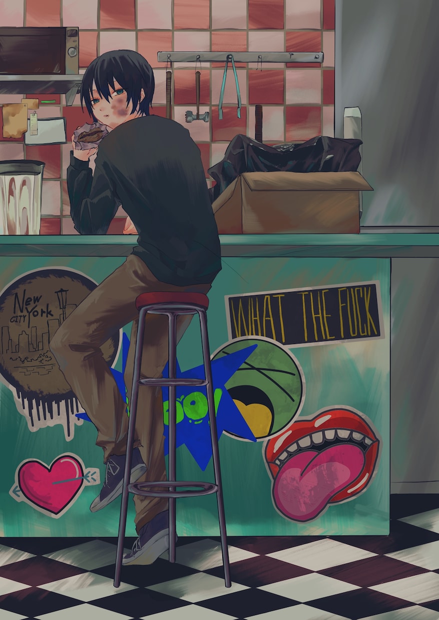 動画のサムネイルや広告イラスト描きます もったりしたマットな塗りが得意です！1枚絵が欲しい方はぜひ！ イメージ6