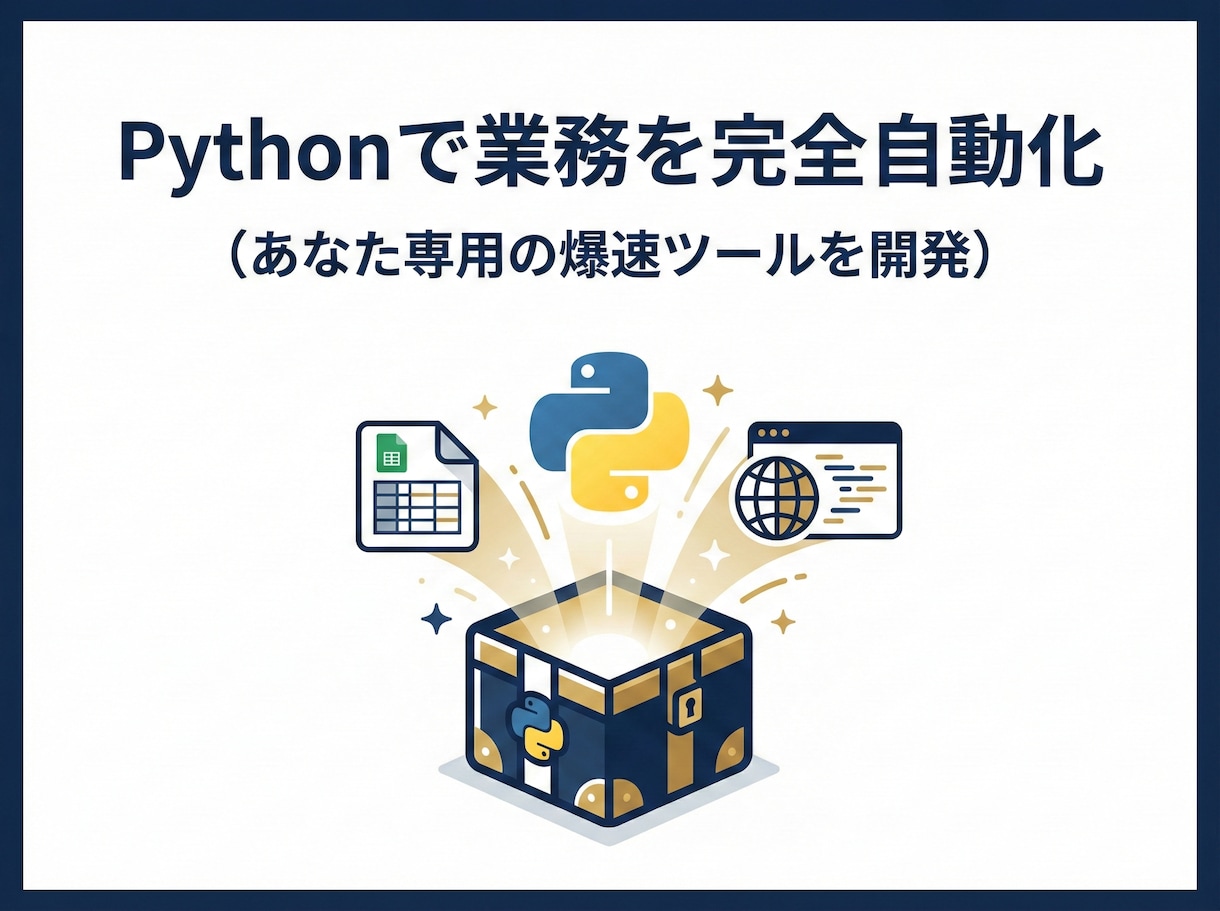 現役エンジニアがPythonでツールを作成します 【無料試作】Pythonで自動化!面倒な作業をボタン1つに イメージ1