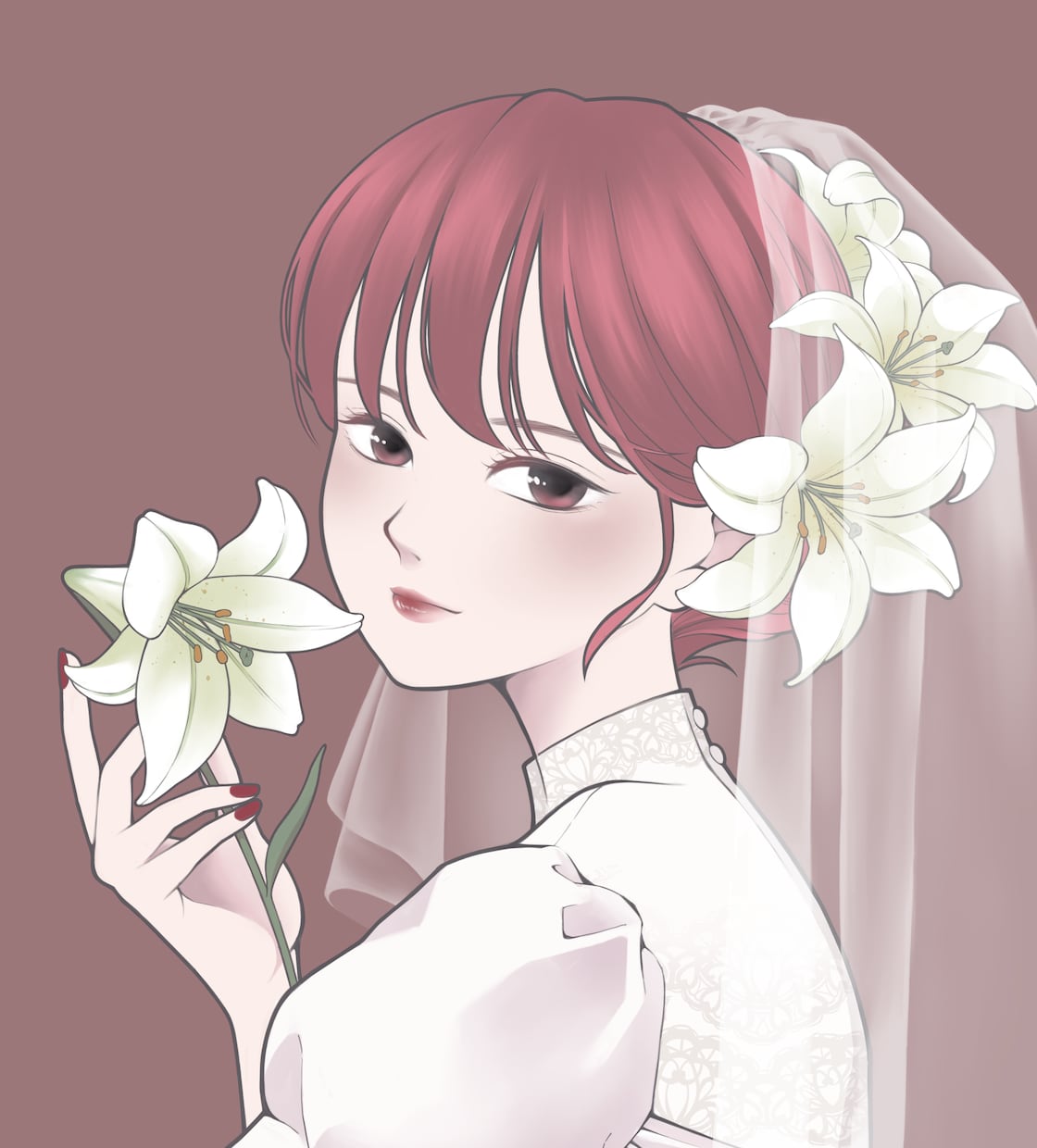 和風・和服専門｜儚げで凛とした人物イラスト描きます 〖商用無料〗SNS・YouTubeアイコンなど多用途OK イメージ5