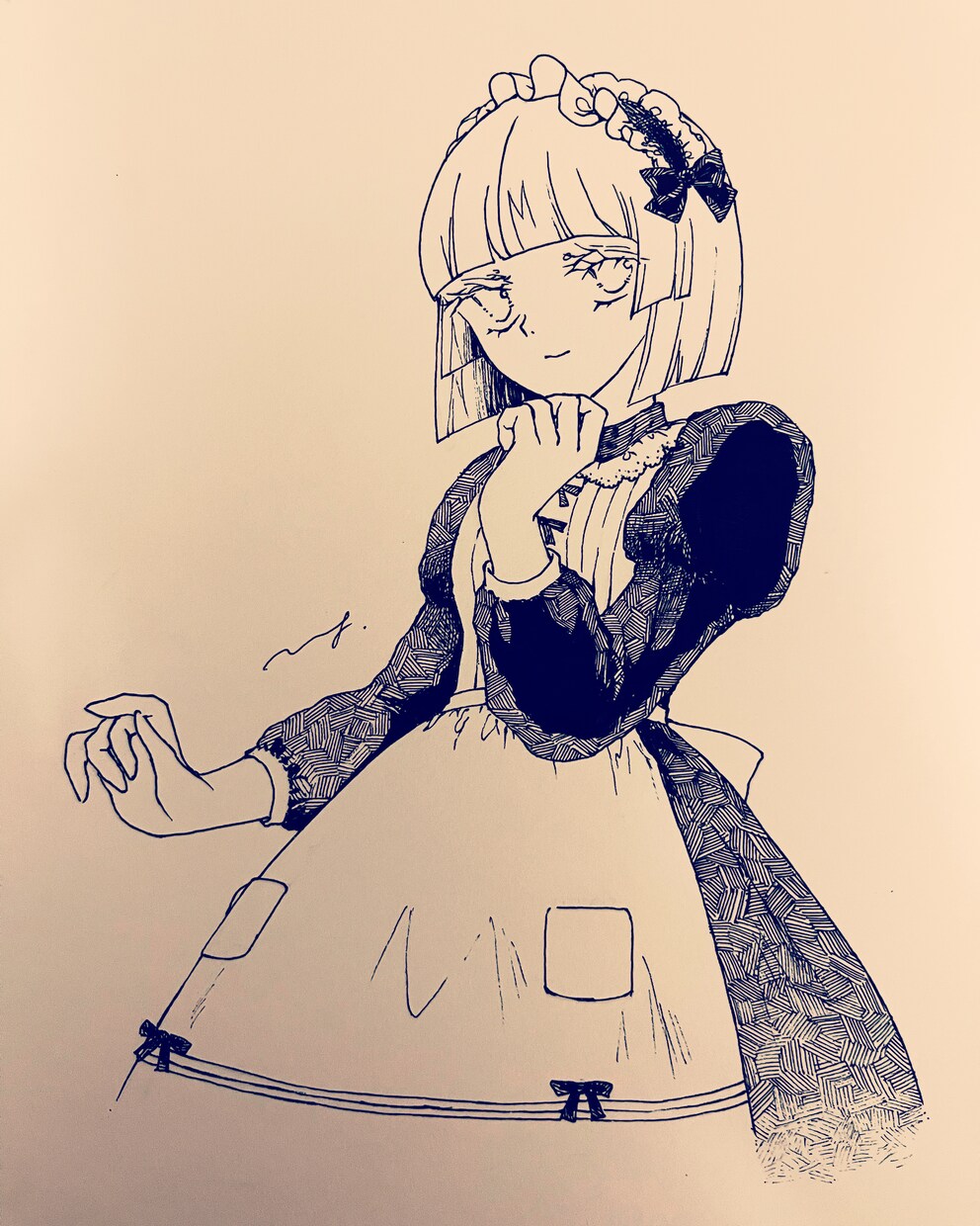 モノクロで創作ロリィタファッションの少女を描きます どこか陰鬱だけど、かわいい世界を。 イメージ5