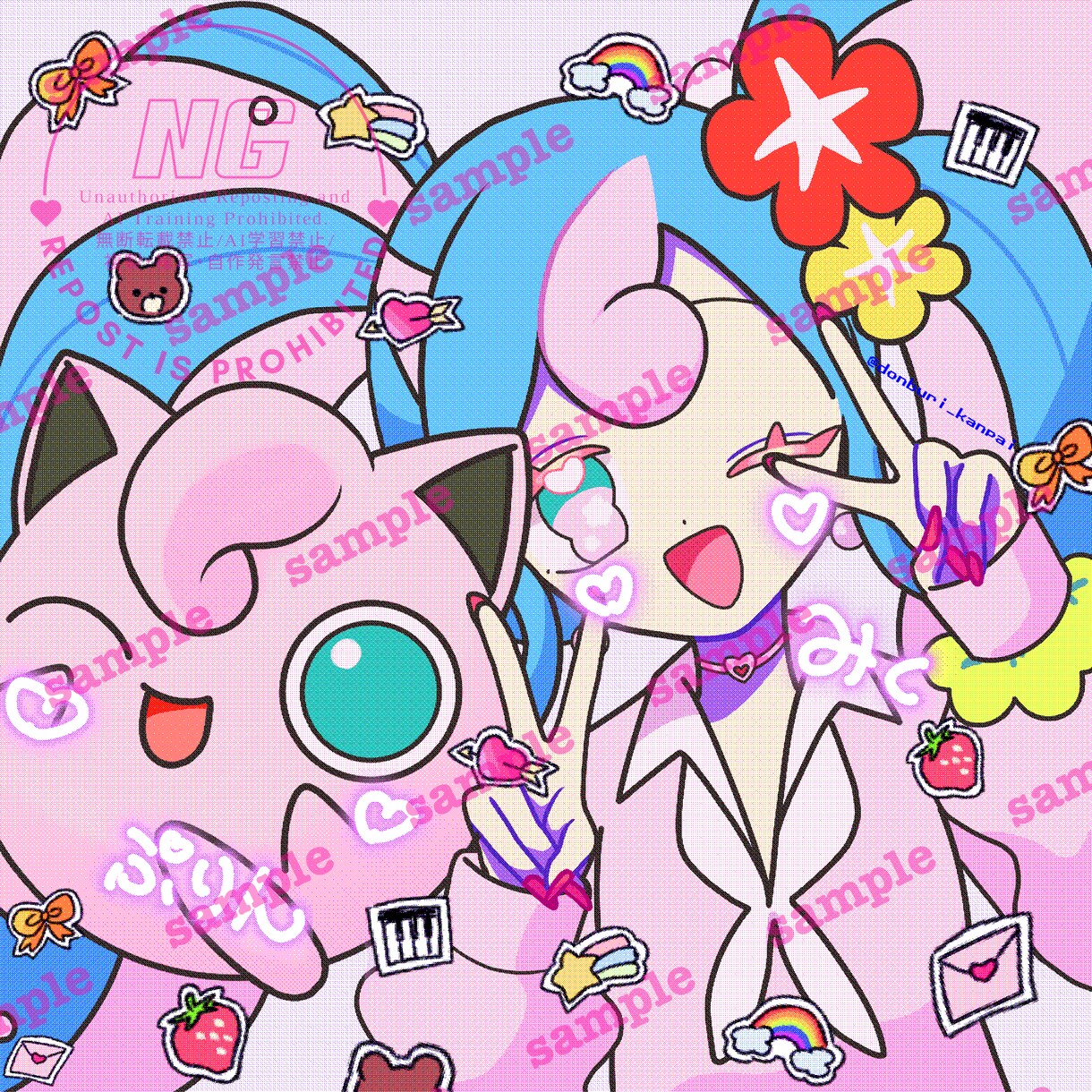 個性的で可愛いイラストを作成します キラキラの瞳が可愛いイラスト制作します！ イメージ6