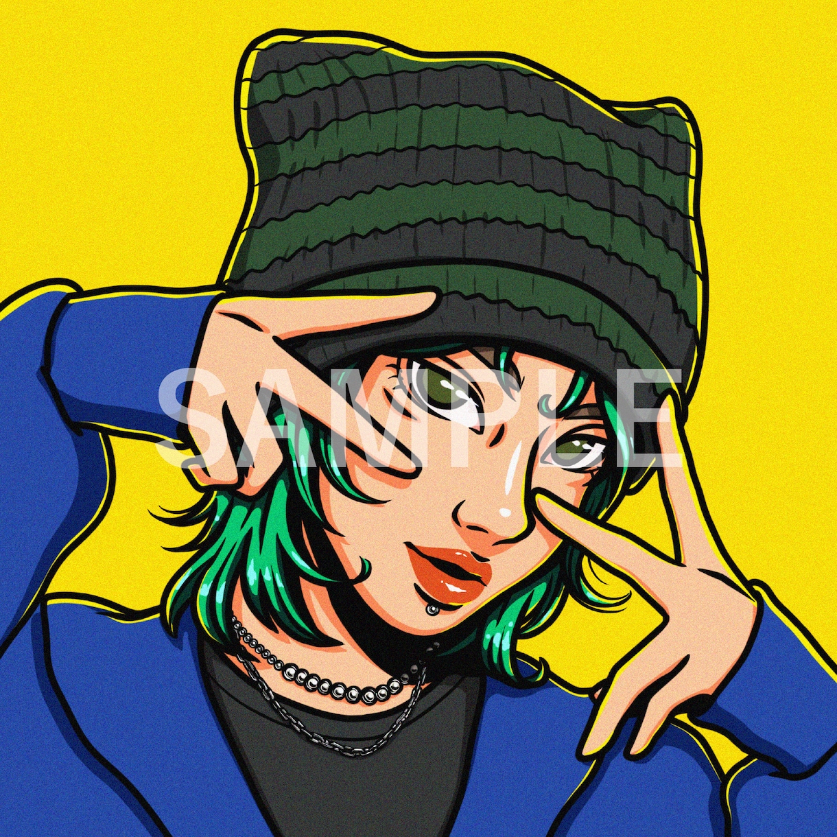 ビビットで目立つアメコミ風イラストを制作いたします 似顔絵イラストやアイコンなどにいかがでしょうか イメージ3