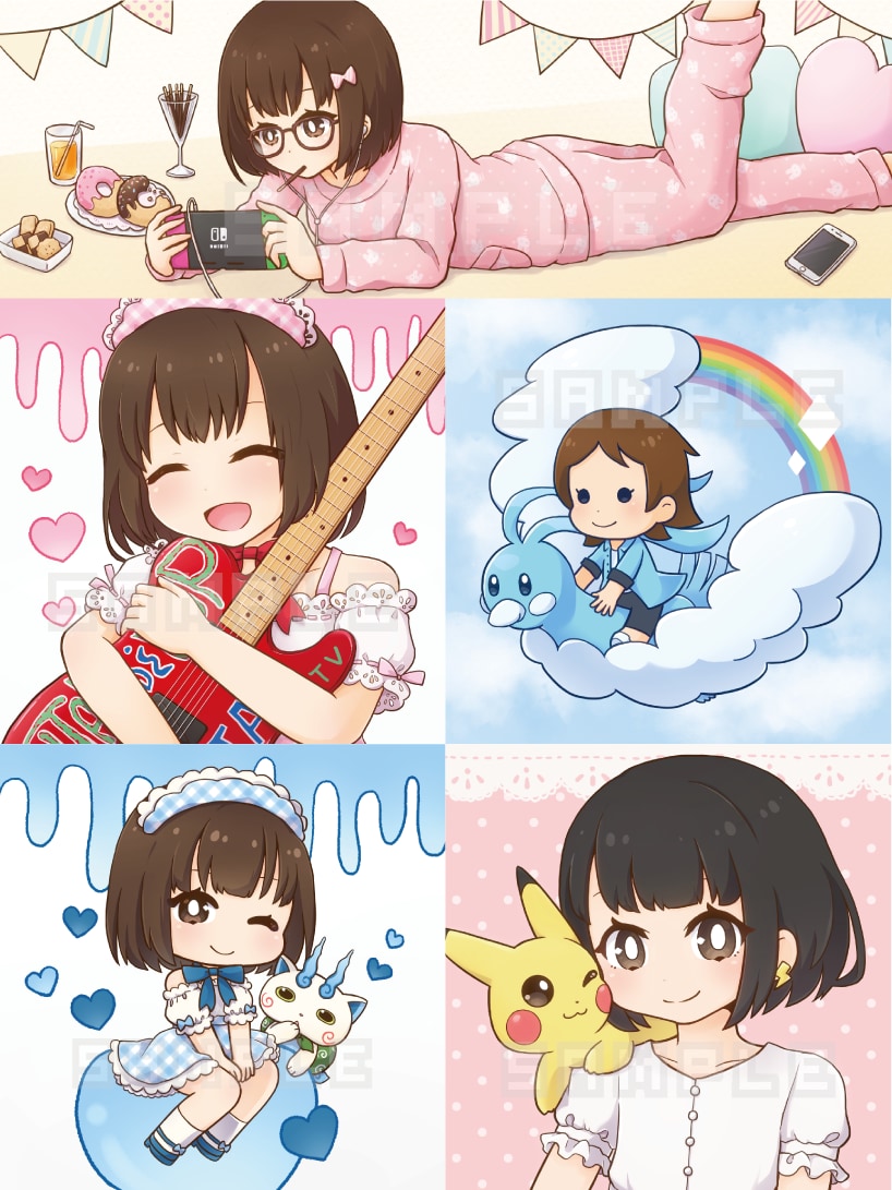 かわいいアイコン用などのイラスト描きます 女の子や動物など可愛いイラストが欲しい方へ！ イメージ2