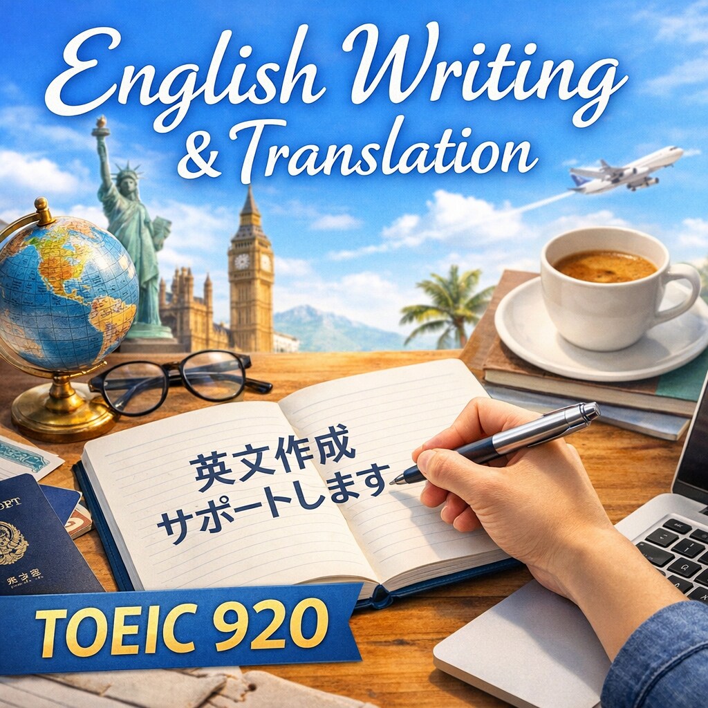日本語を自然な英語に翻訳します やさしい英語で、誰にでも伝わる“読まれる文章”に整えます イメージ1