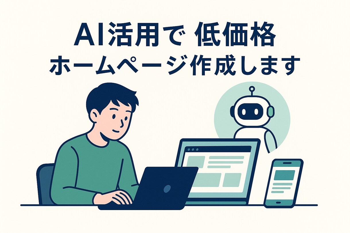 AI活用で低価格ホームページ作成します 学生がAI駆使し迅速・格安で対応 イメージ1