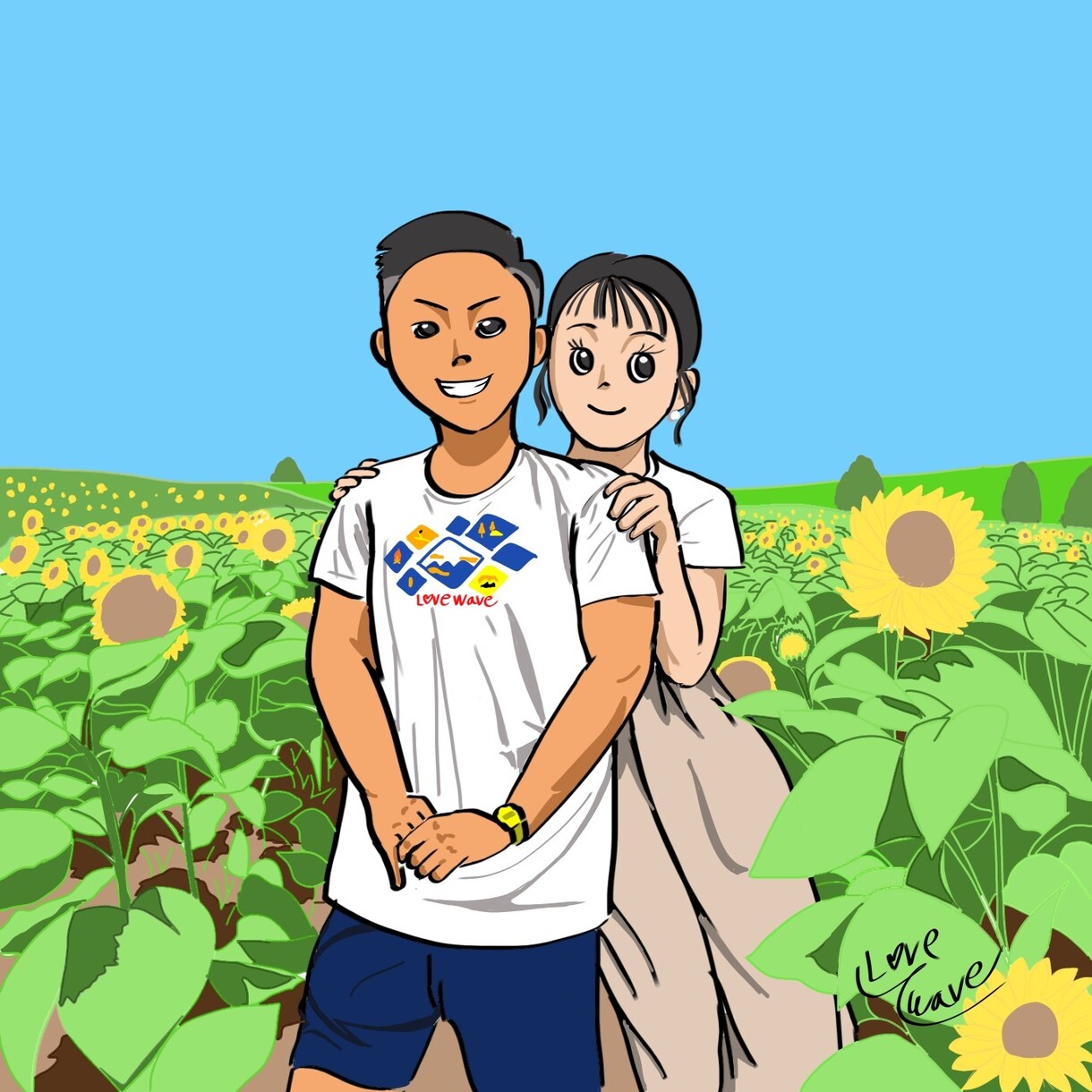 写真からキャラクター風に似顔絵を描きます お好きなお写真からキャラクター化したイラスト似顔絵を描きます イメージ5