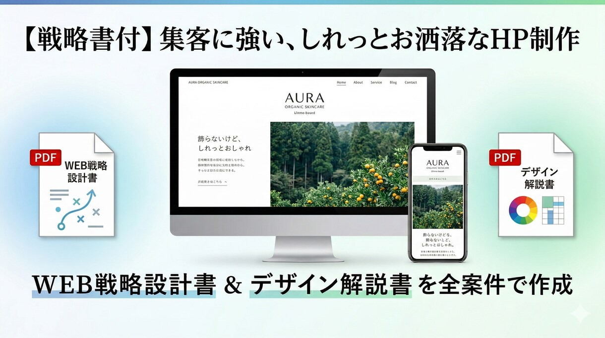 戦略設計書付き！売上に繋がるWebサイト制作します デザインの理由がわかる！戦略設計書付きの売れるサイト制作 イメージ1