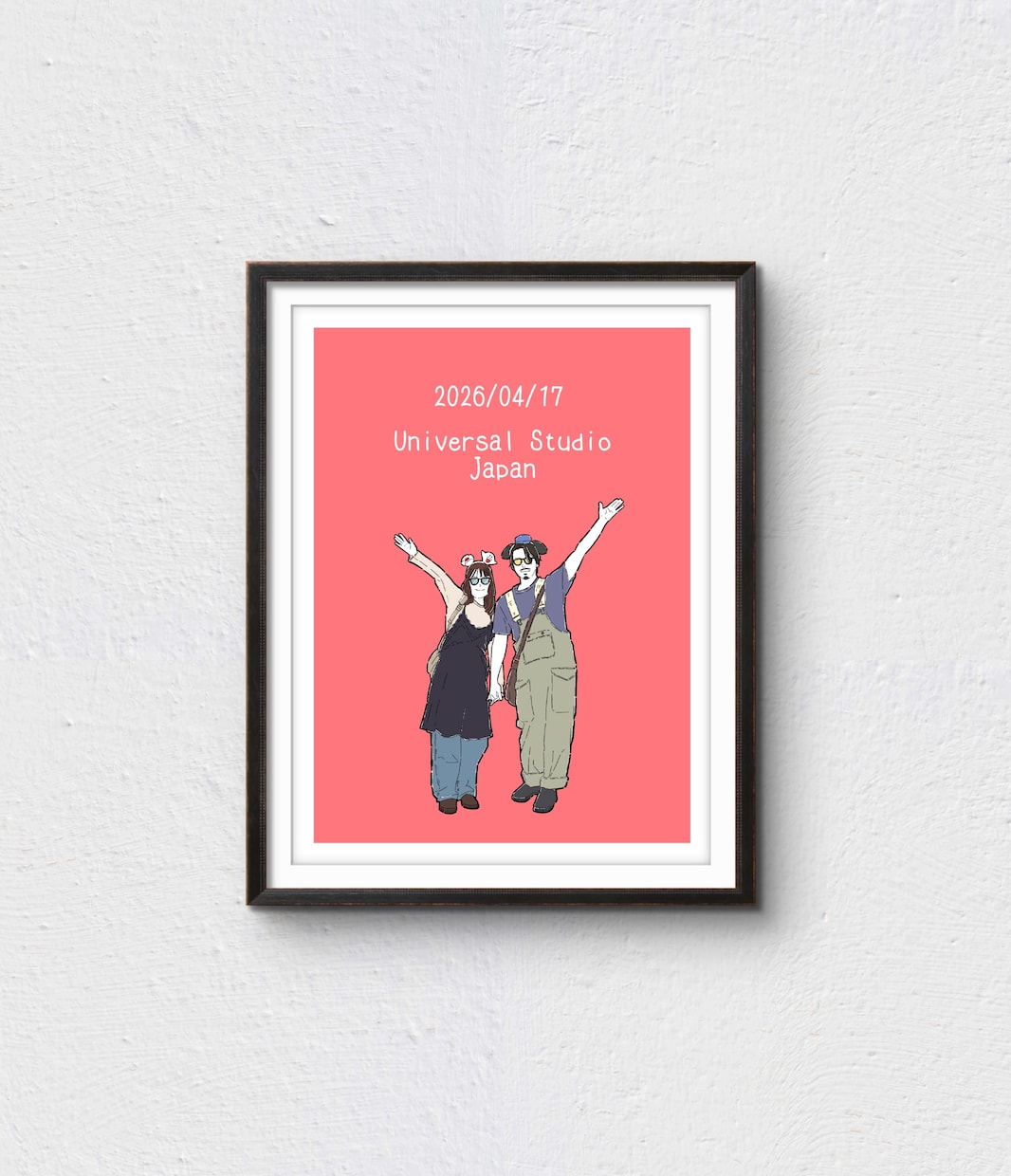 ゆるくてオシャレなカップルイラスト制作します 思い出の写真を1枚のアートに！ イメージ1