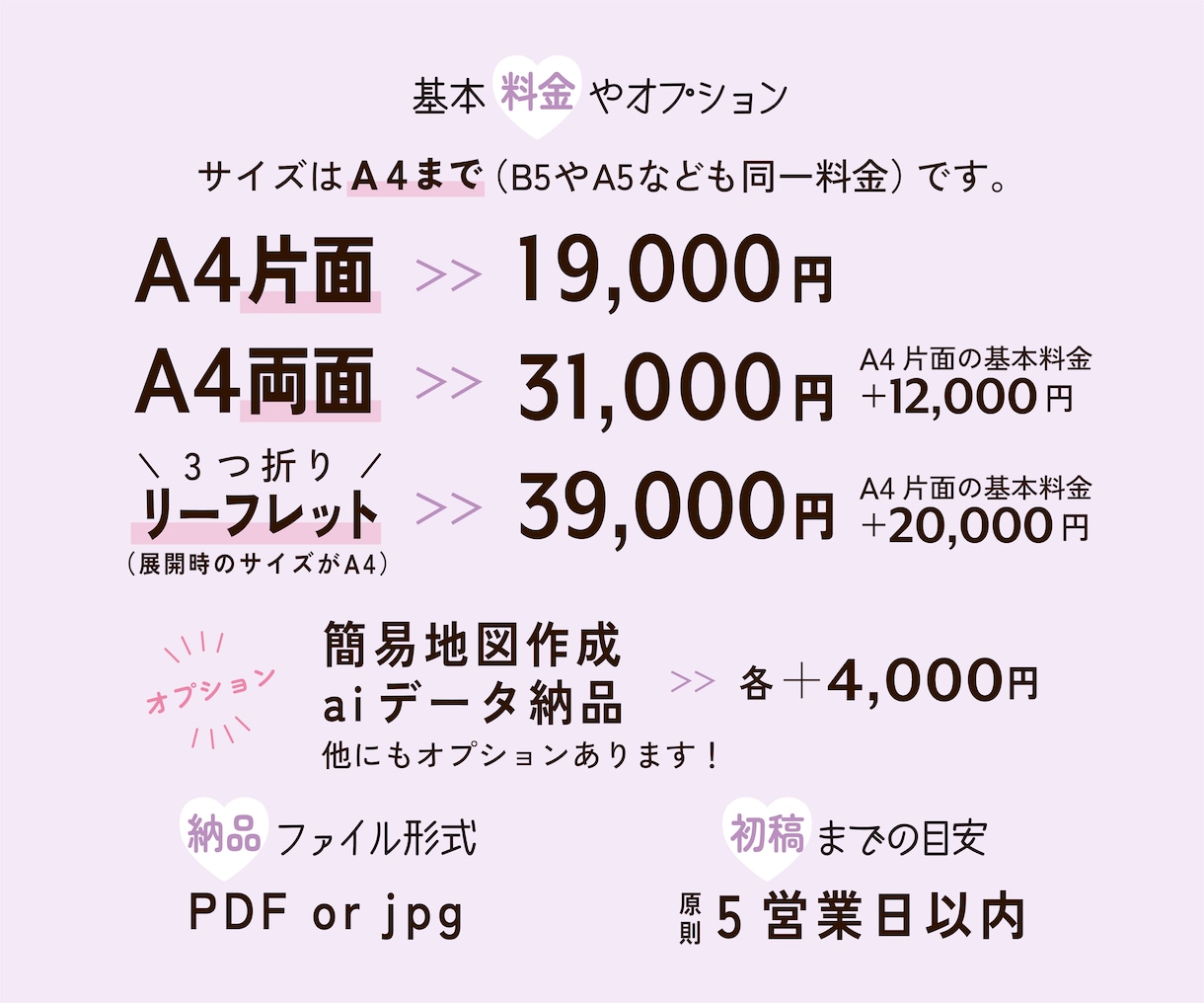 現役デザイナーがおしゃれな女性向けチラシ作成します ペット、トリミング、美容、クリニック、サロン、エステなど イメージ2