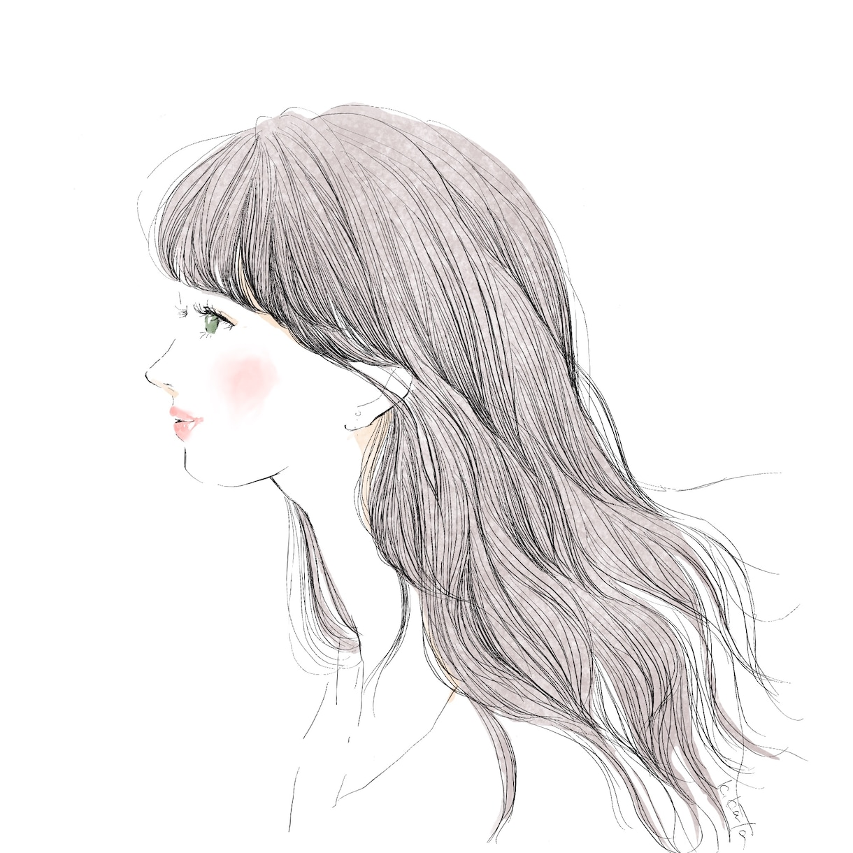きれいな女の子描きます お写真を元に透明感あるオシャレな女の子データ制作します。 イメージ9