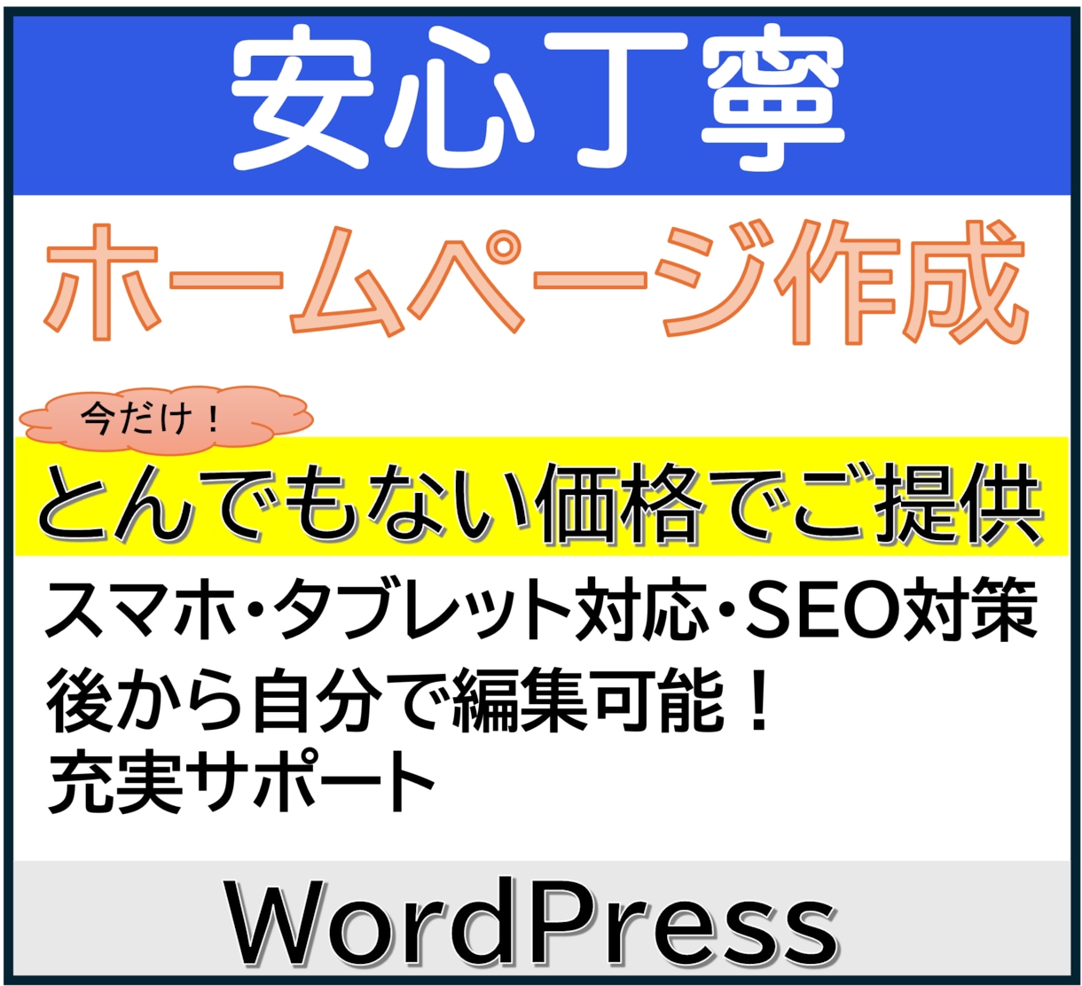 実績作り: HPを格安・安心対応で制作します オリジナルデザインのHPをWordPressで！SEO対策も イメージ1