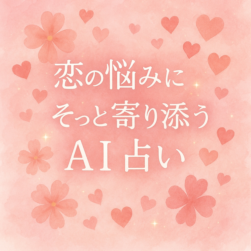 恋の悩みにそっと寄り添うAI占います 恋に迷ったあなたへ♡心をふわっと包む優しい言葉をお届けします イメージ1