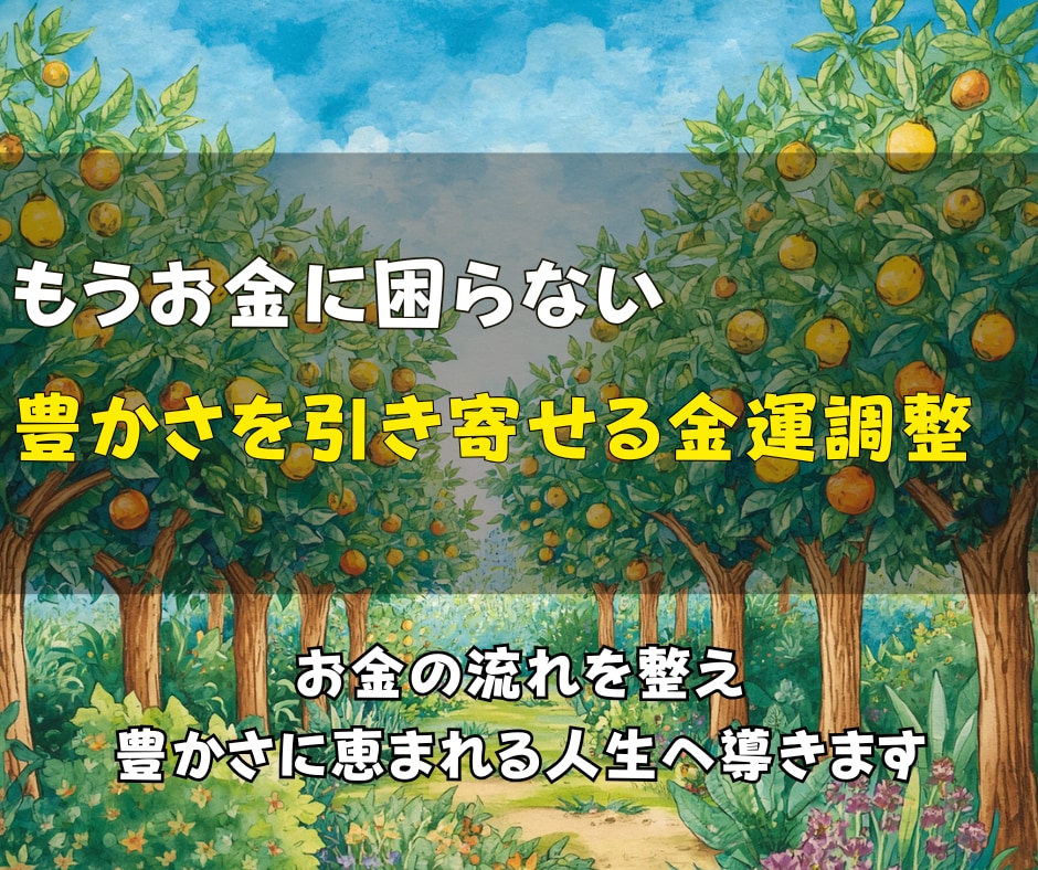 もうお金に困らない豊かな金運体質へ整えます お金に困らない未来へ金運の流れを整えます イメージ2