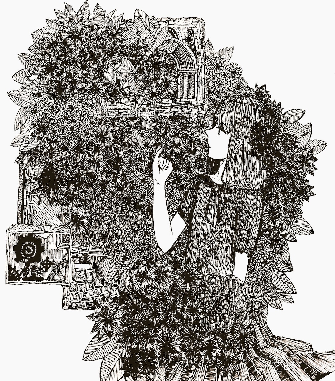 緻密な線ペン画を提供します 細かいペン画を提供します。色付けも可能です。 イメージ4