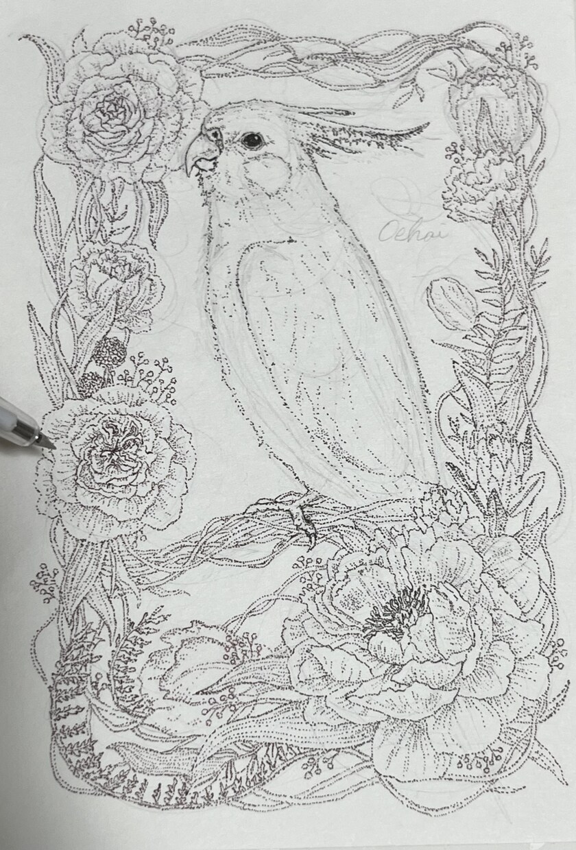 動植物の点描イラストを描きます ペン画で繊細な線と点の絵を描きます！ イメージ8