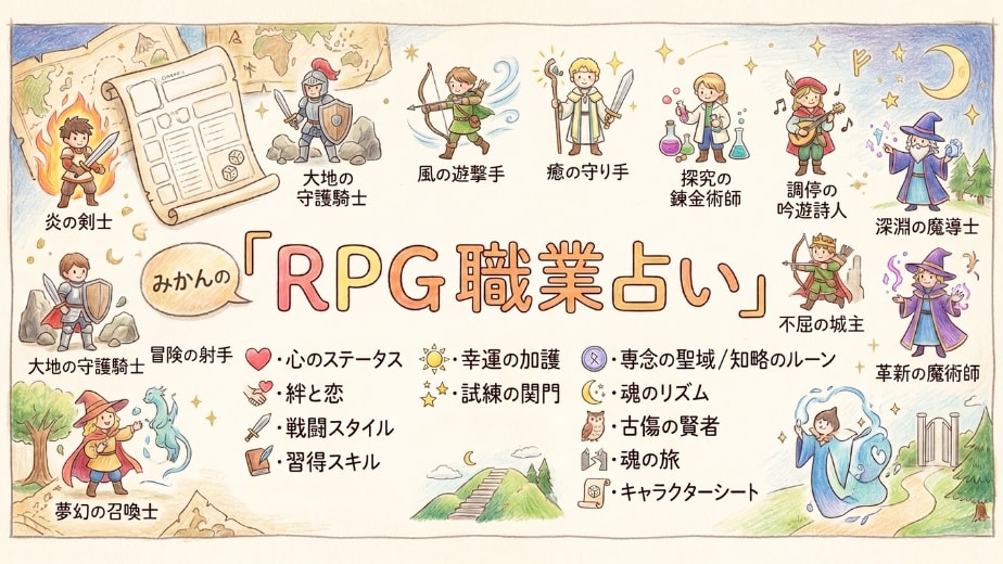 RPG職業占い｜星から“あなたの本質”を鑑定します RPGの「職業（ジョブ）」になぞらえた鑑定書をお届けします イメージ1