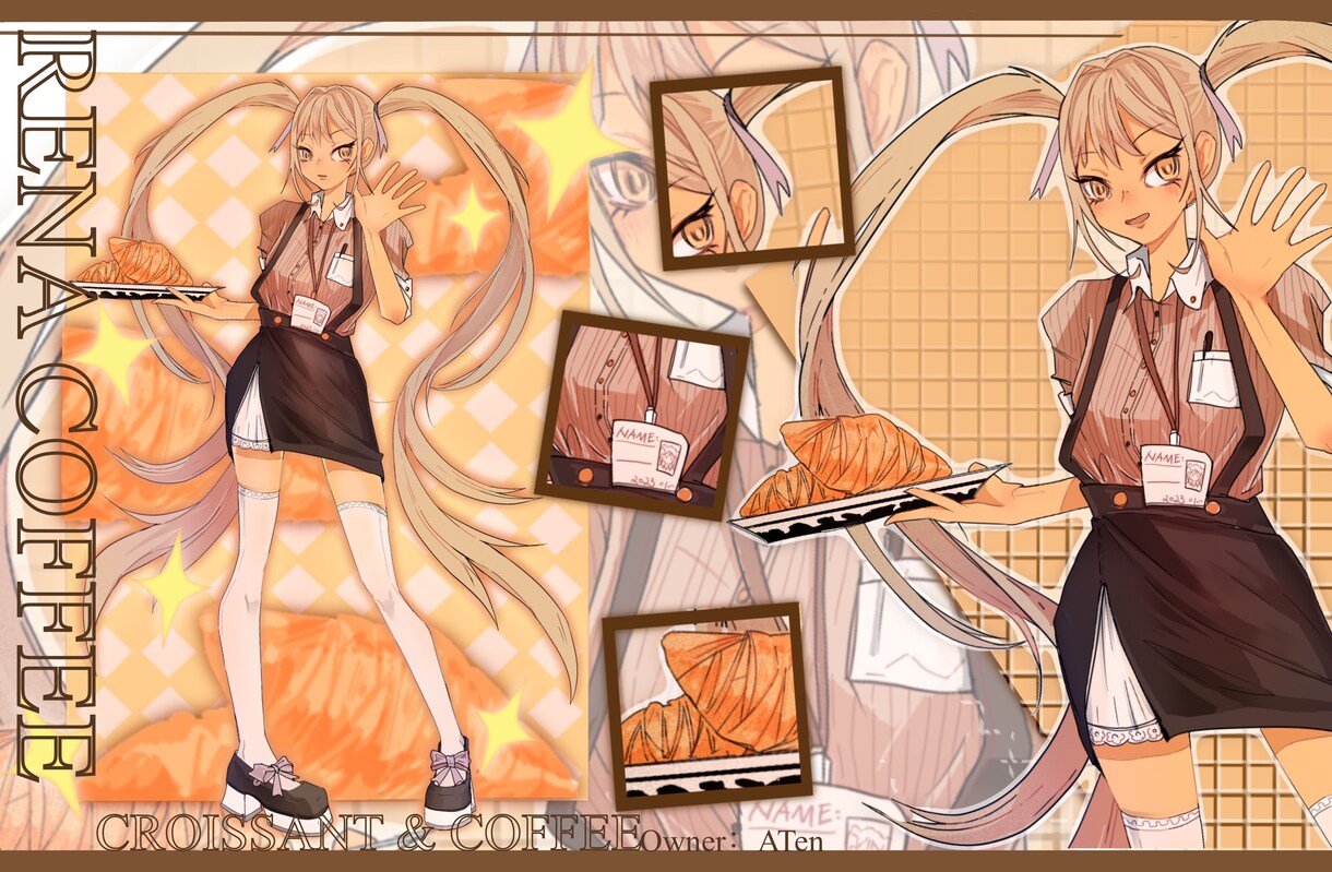 シンプルなキャラクターデザインを描きます 立ち絵、キャラクターデザイン、可愛い イメージ3