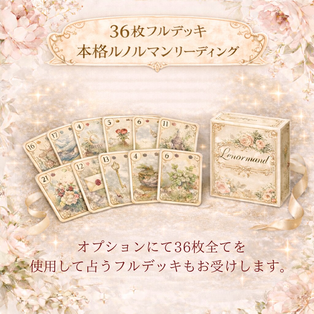 ルノルマンカードを使ったおみくじ的占いします 2枚引きで過去、現在、近未来、将来を占います イメージ3