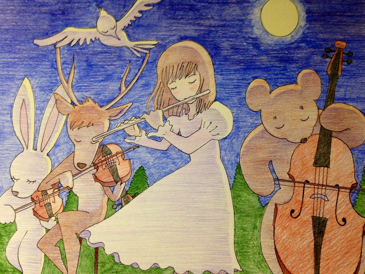 プレゼント用、商用イラスト描きます 色鉛筆で描いた暖かみのある優しい手描きイラストです。 イメージ5