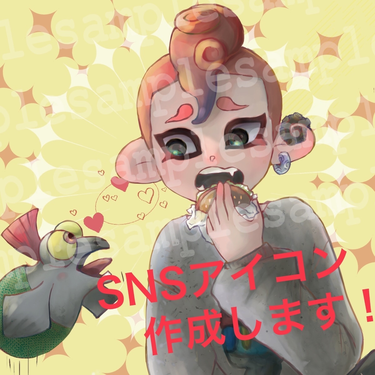 かわいいSNS用アイコン描きます あなたの自キャラをアイコンにします！ゲームや版権OK！ イメージ5