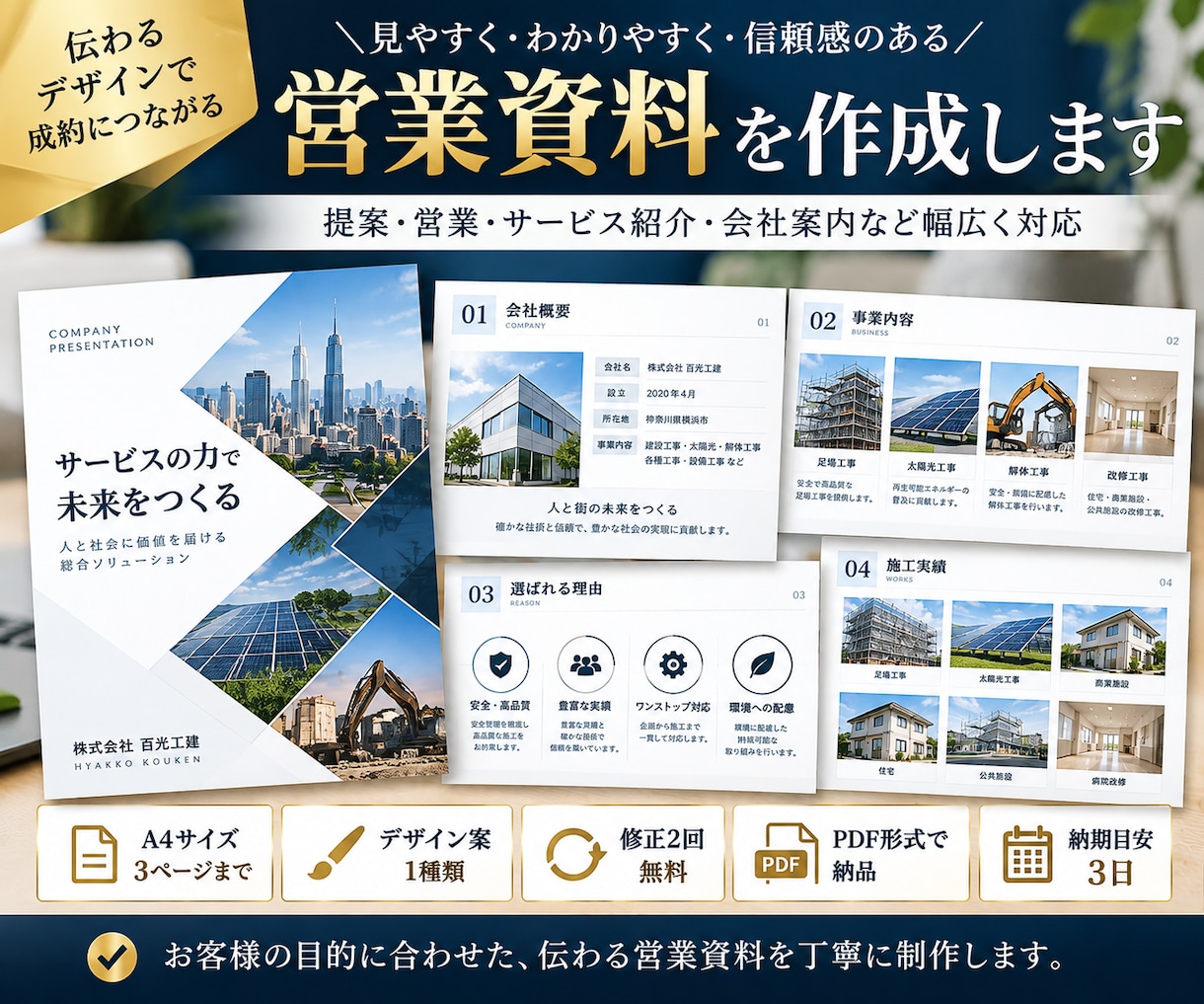 会社資料やPDFを見やすく丁寧に作成します 会社案内・営業資料・マニュアルなど幅広く対応！修正2回無料 イメージ2