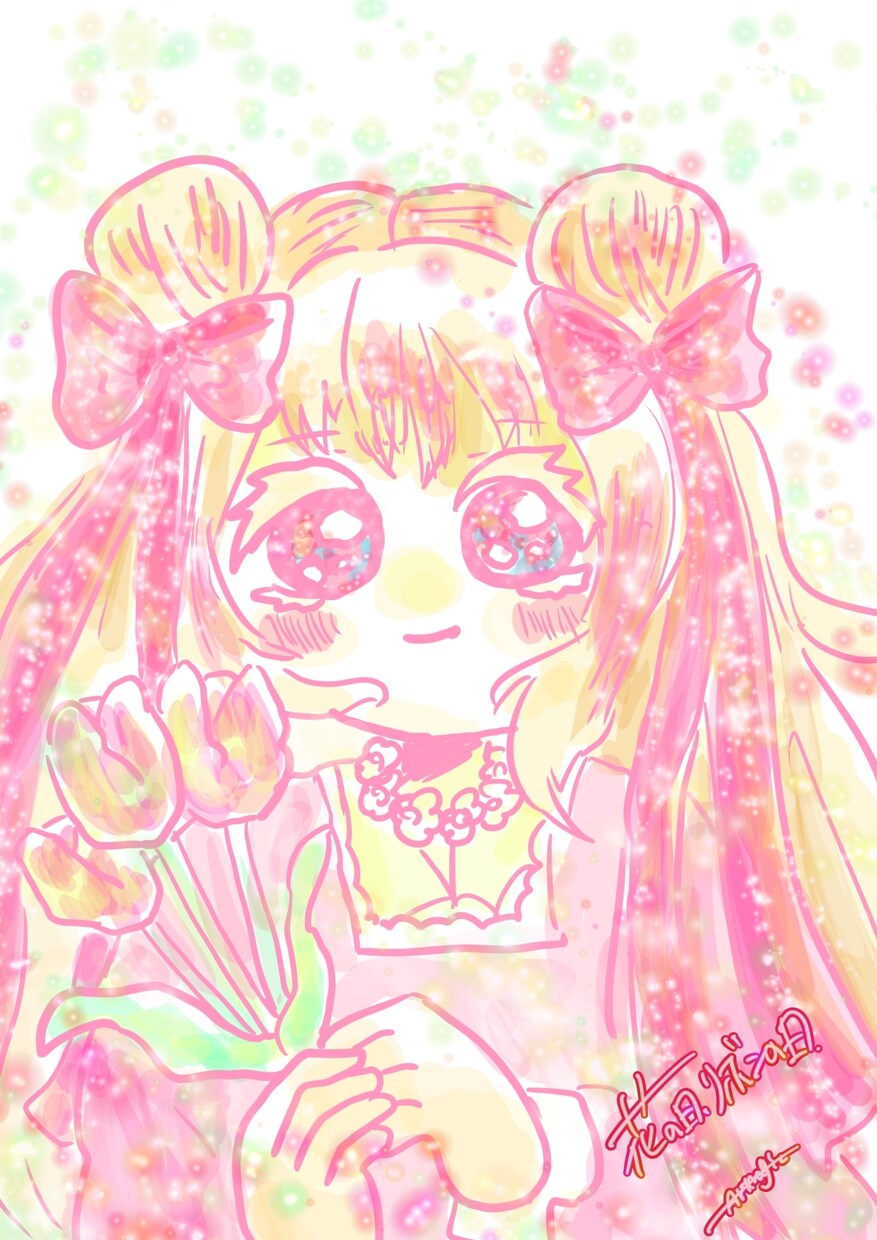 可愛い女の子のイラストをかきます よろしくお願いいたします。あなたに癒しを届けられますように。 イメージ2