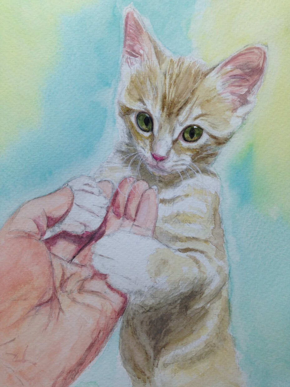 ペットの肖像画のお描きします ペットのかわいらしい姿を鉛筆画または水彩画でお描きします イメージ2