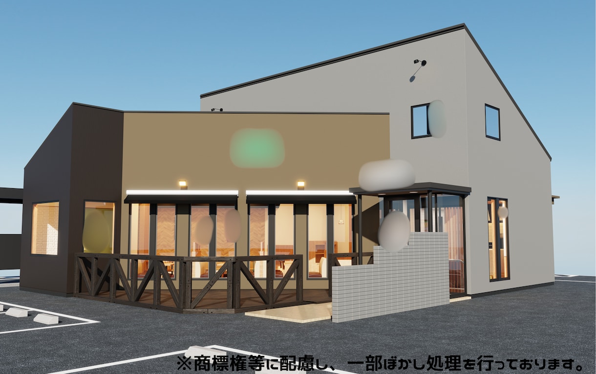 お打合せに適した3D外観パースを建築士が制作します 二級建築士が図面から寸法どおりの外観3Dパースを作成 イメージ8